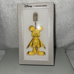 DISNEY X BAUBLEBAR Mickey Mouse Disney Bag Charm Keychain Yellow